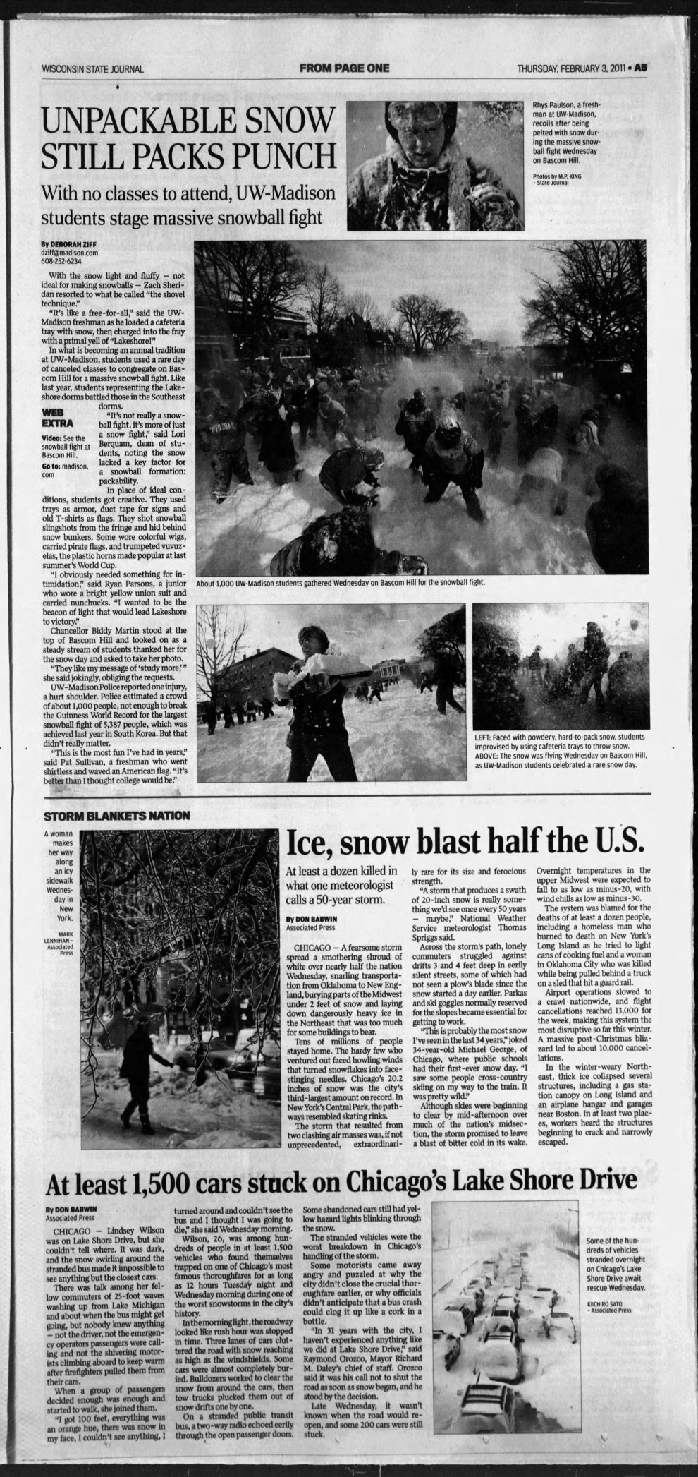 State Journal coverage Feb. 3, 2011